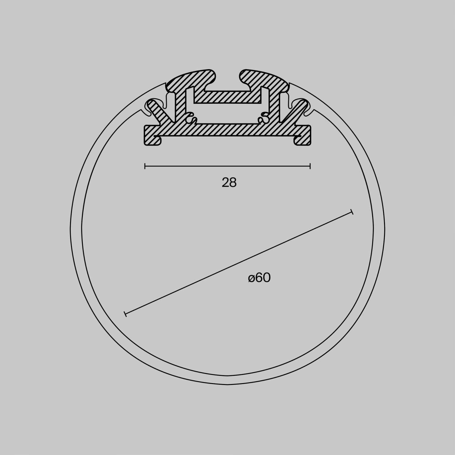 Maytoni Led Strip Профиль ALM-D60-S-2M
