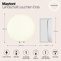 Maytoni Outdoor Erda Ландшафтный светильник цвет: белый O594FL-01W