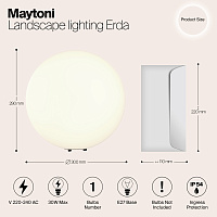 Maytoni Outdoor Erda Ландшафтный светильник цвет: белый O594FL-01W