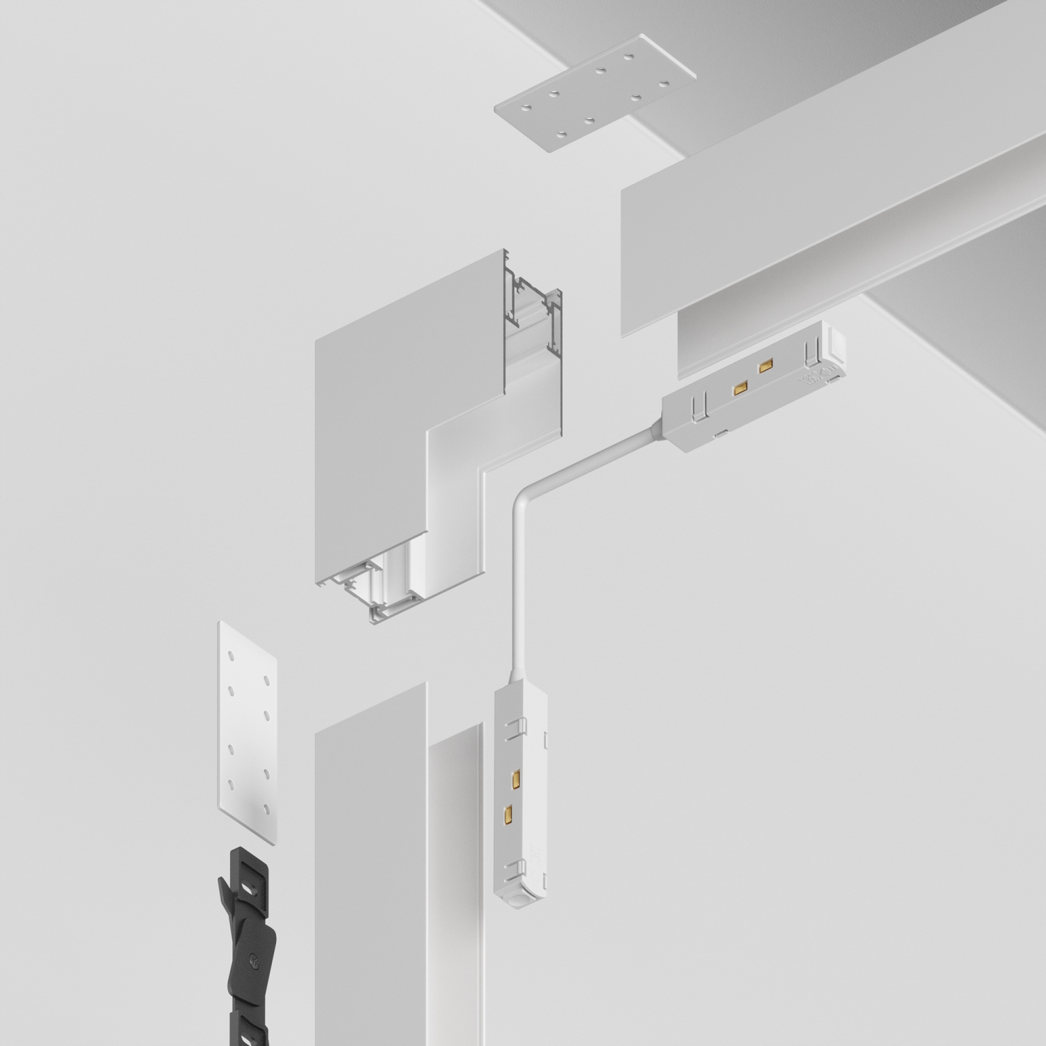 Maytoni Technical Коннектор угловой внутренний Gravity накладной белый TRX010ICL-21W