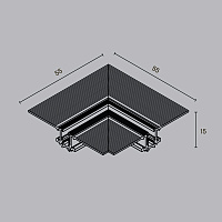 Maytoni Technical Коннектор угловой встраиваемый под шпаклевку, Levity TRA187CL-13B