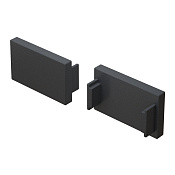 Maytoni Technical Заглушка для накладного/встраиваемого шинопровода, 2 шт. Basity, черный TRA172EC-12B