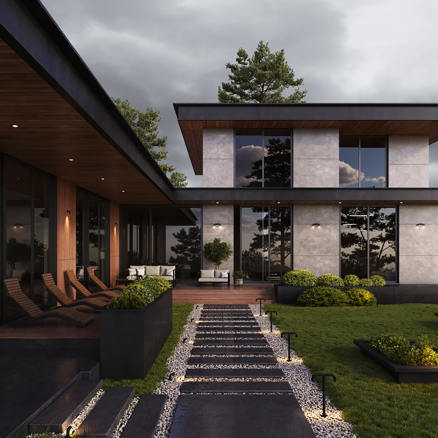 Maytoni Outdoor Sleek Ландшафтный светильник цвет: графит O477FL-L4GF3K