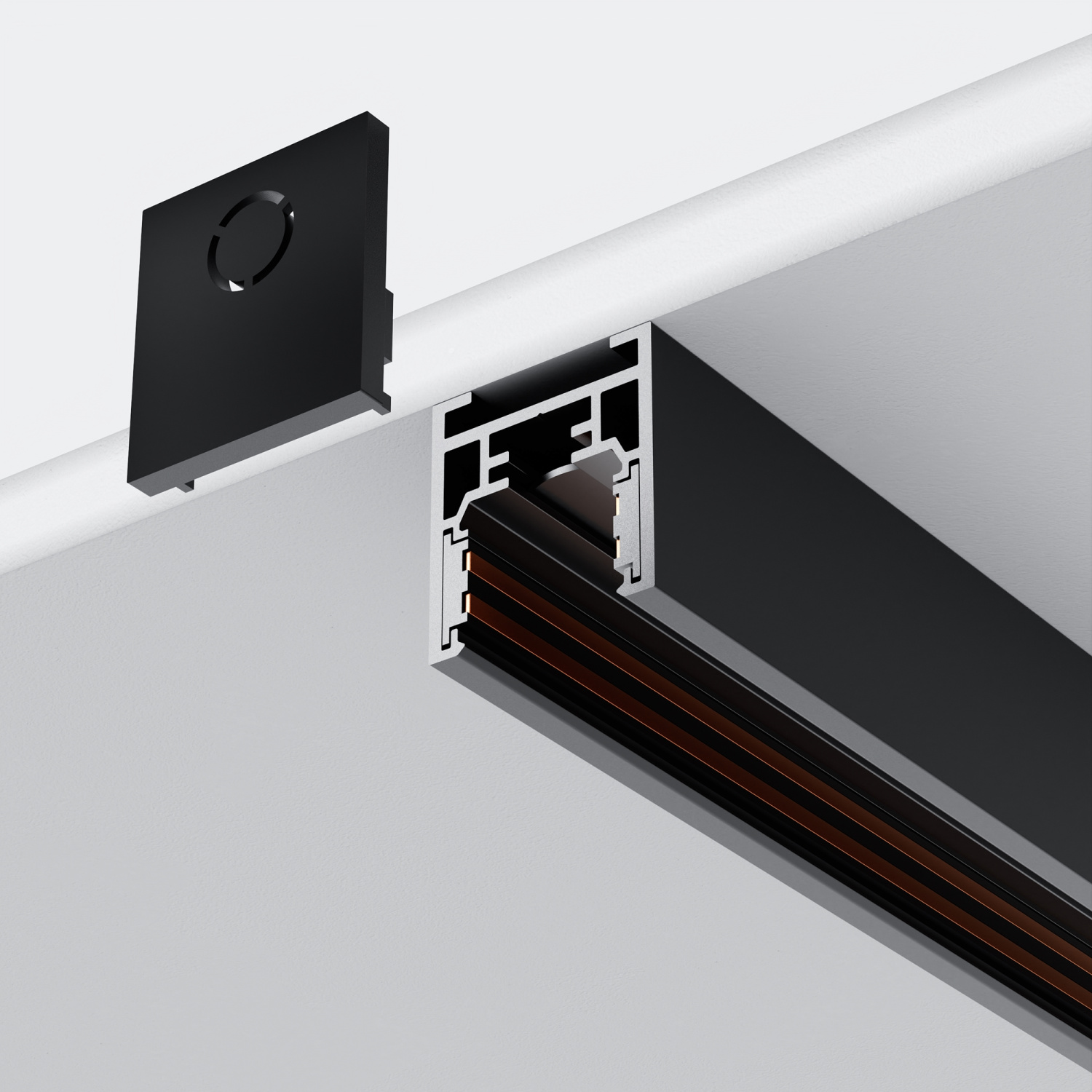 Maytoni Technical Заглушки для накладного низкопрофильного шинопровода Exility 2шт. TRAM034EC-41B