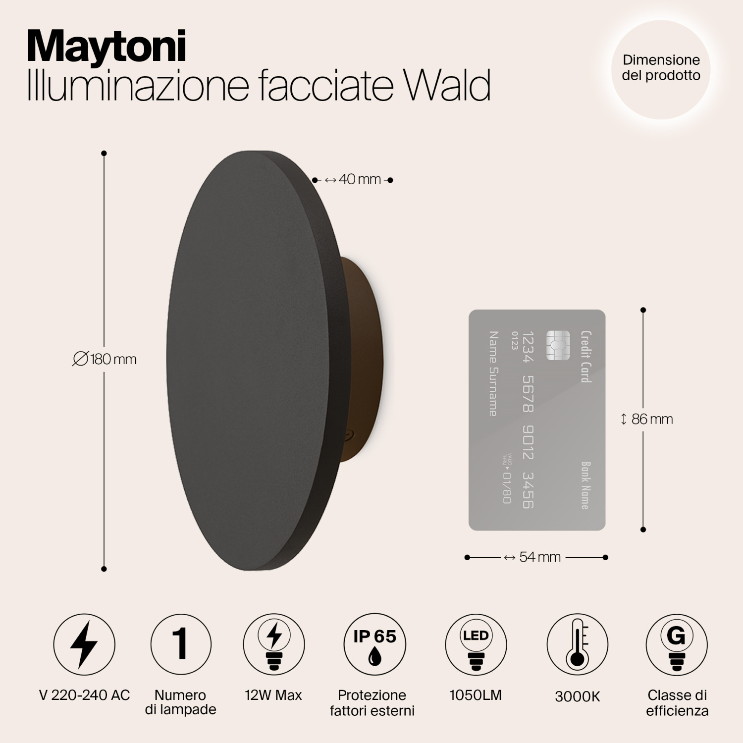 Maytoni Outdoor Wald Архитектурная подсветка цвет: графит O420WL-L12GF