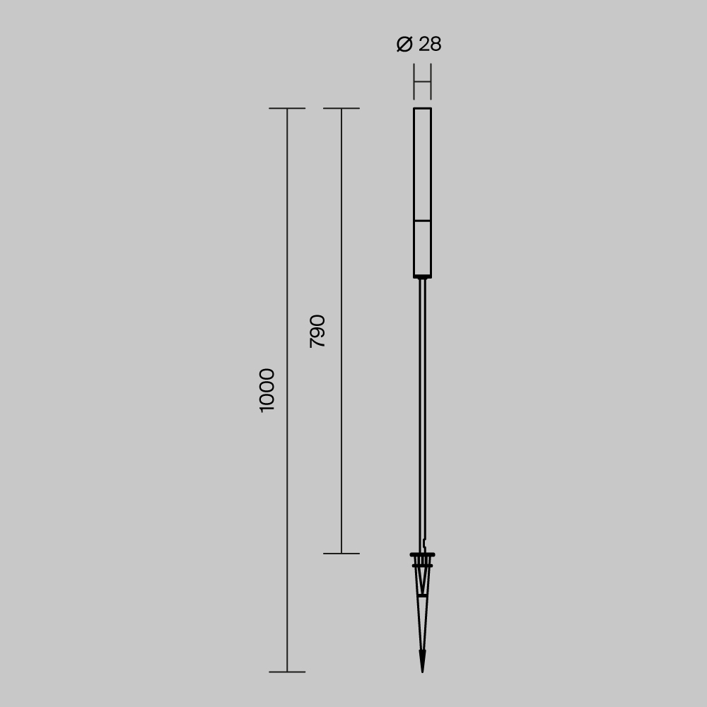 Maytoni Outdoor Flare Ландшафтный светильник цвет: графит O487FL-L3GF3K1