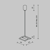 Maytoni Technical Подвес для ремня Parity черный TRA130SW-B