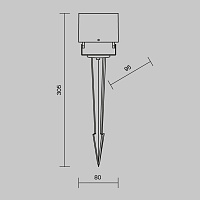 Maytoni Outdoor Ares Ландшафтный светильник цвет: черный O309FL-L8B3K