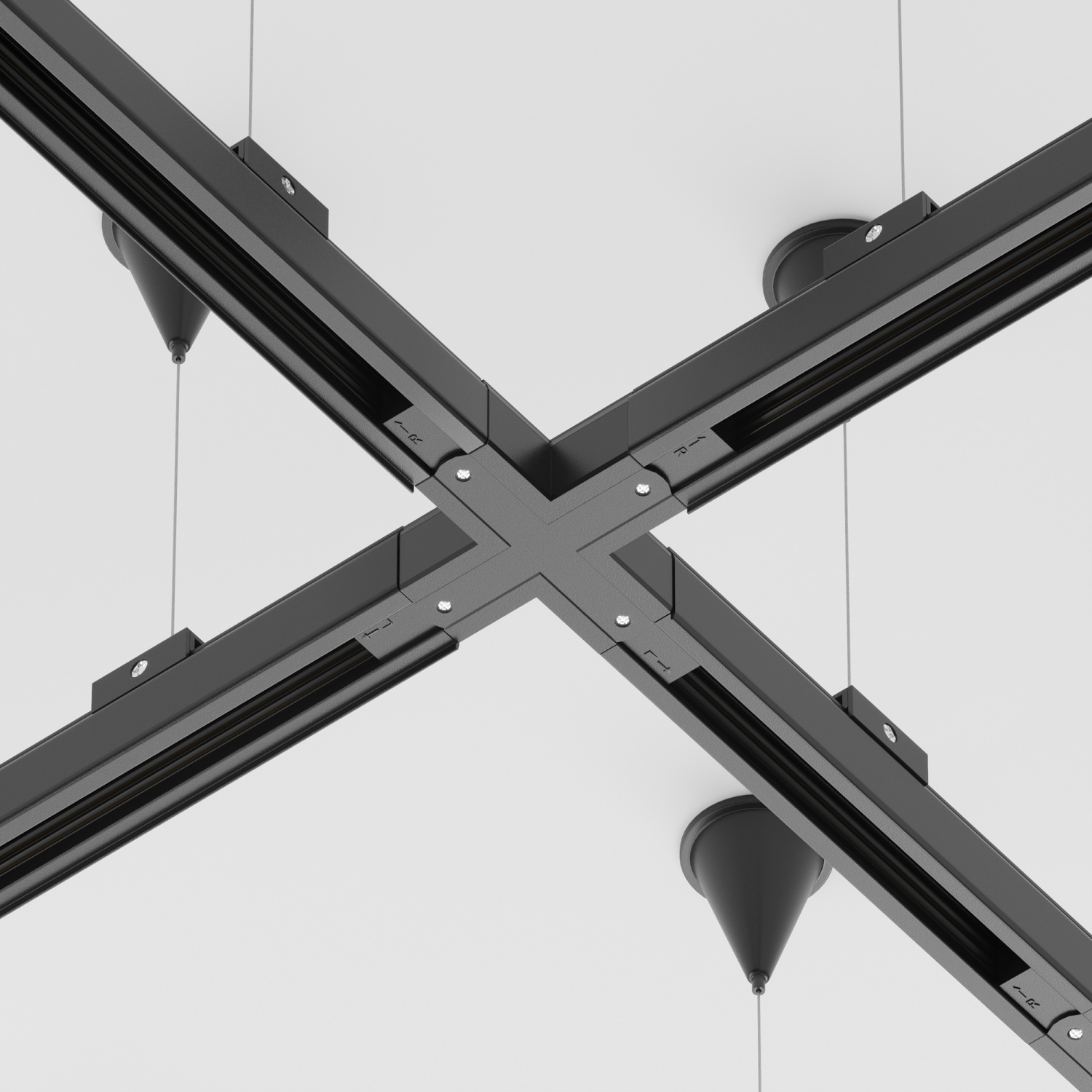 Maytoni Technical Коннектор Х-образный Trinity черный TRA005CX-31B