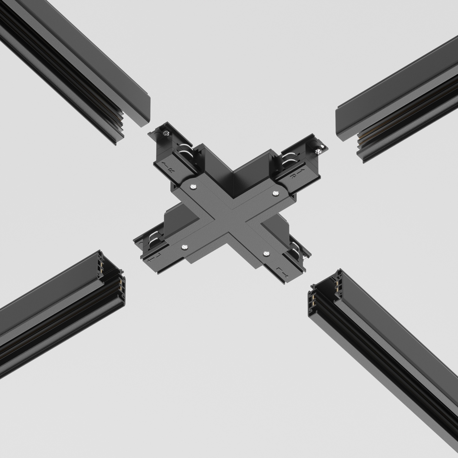 Maytoni Technical Коннектор Х-образный Trinity черный TRA005CX-31B