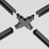 Maytoni Technical Коннектор Х-образный Trinity черный TRA005CX-31B