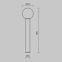 Maytoni Outdoor Bold Ландшафтный светильник цвет: черный O598FL-01B