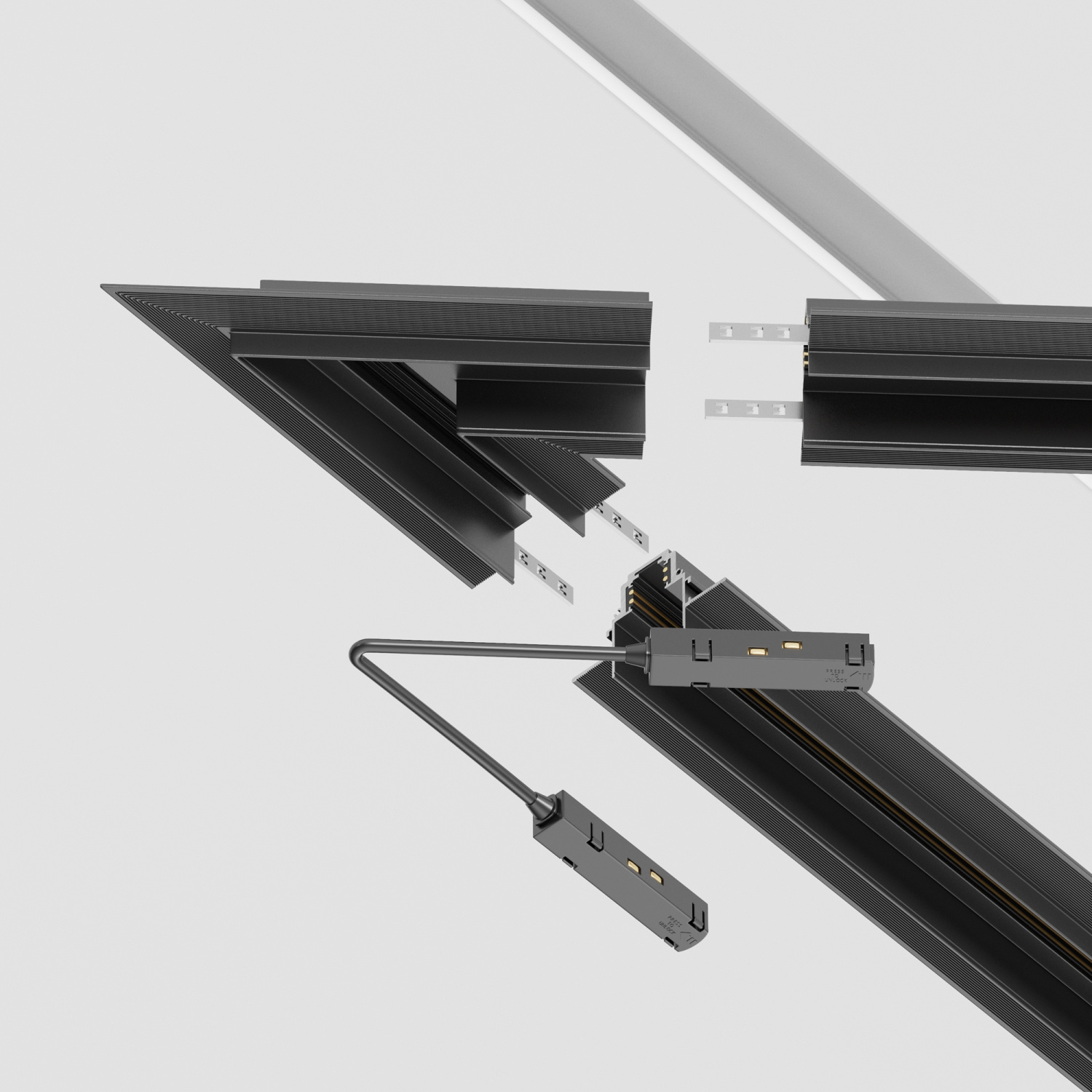 Maytoni Technical Угол-соединитель 45° Gravity встраиваемый черный TRA010CLS-42B