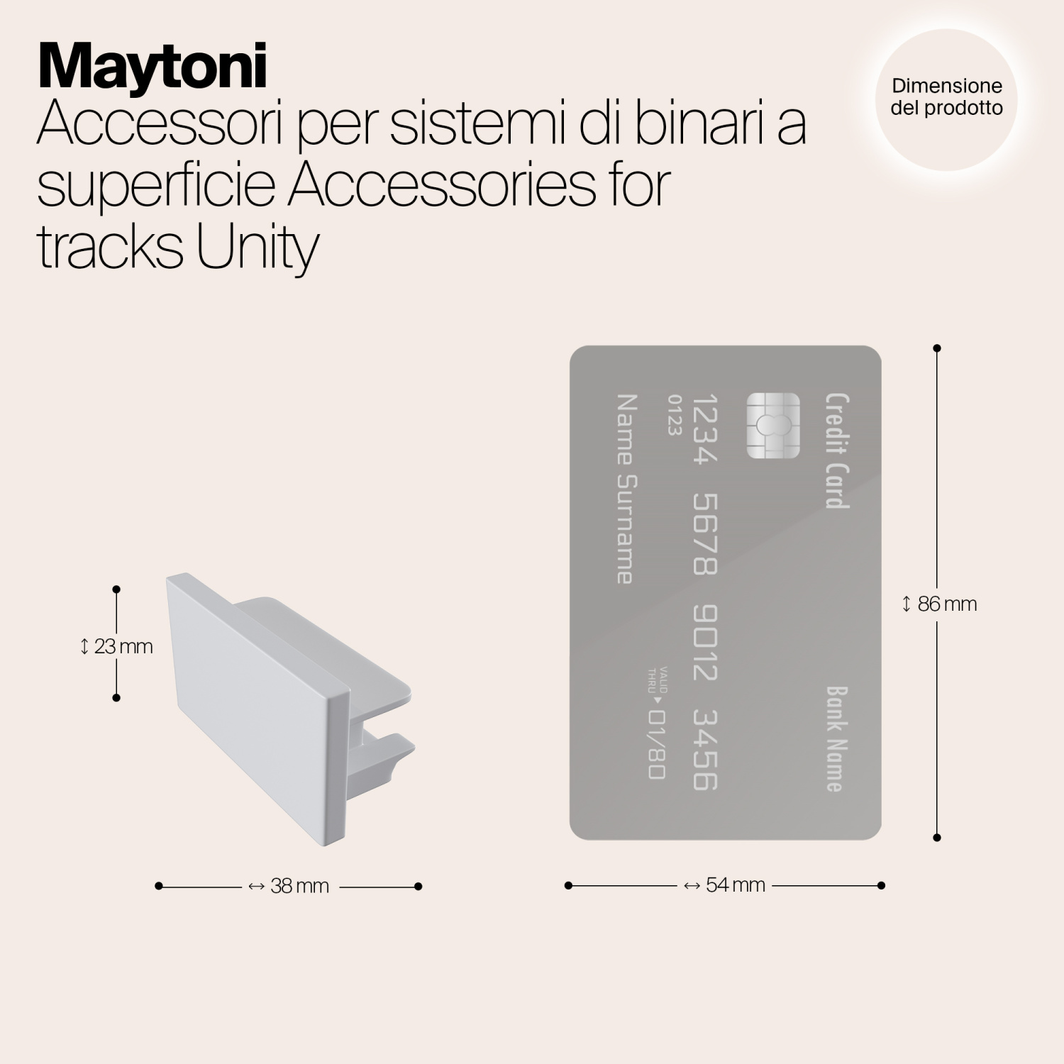 Maytoni Technical Заглушка торцевая 1шт Unity накладной белый TRA001EC-11W