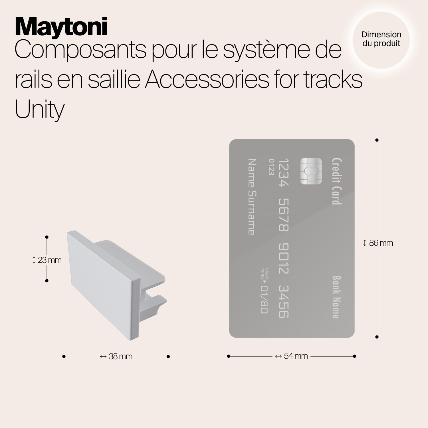 Maytoni Technical Заглушка торцевая 1шт Unity накладной белый TRA001EC-11W