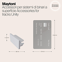 Maytoni Technical Заглушка торцевая 1шт Unity накладной белый TRA001EC-11W