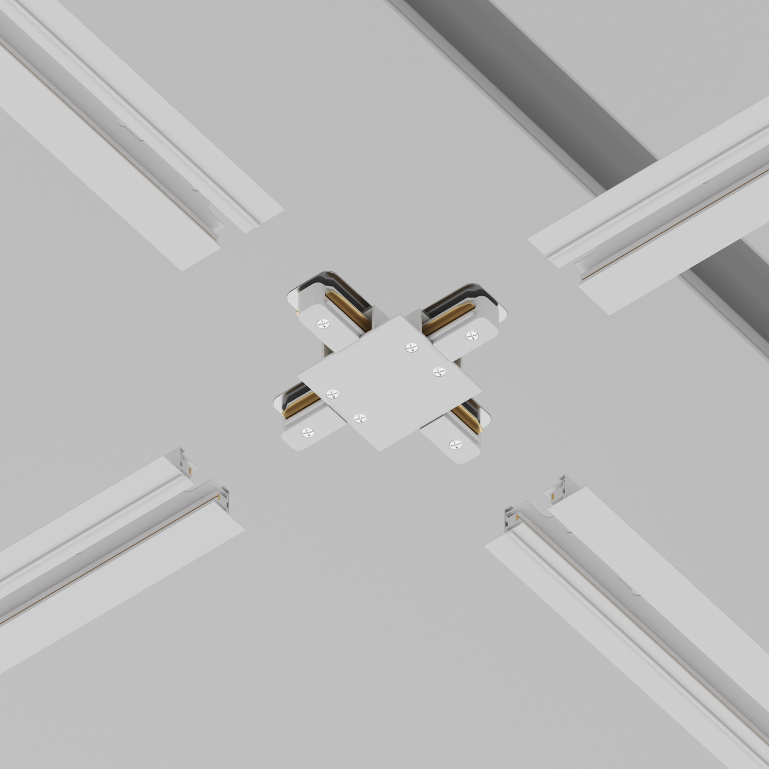 Maytoni Technical Коннектор Х-образный Unity встраиваемый белый TRA002CX-11W