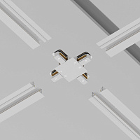 Maytoni Technical Коннектор Х-образный Unity встраиваемый белый TRA002CX-11W