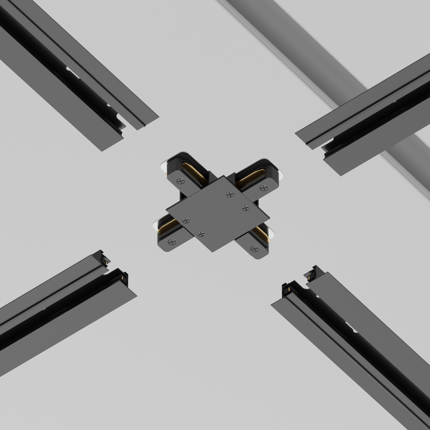 Maytoni Technical Коннектор Х-образный Unity встраиваемый черный TRA002CX-11B