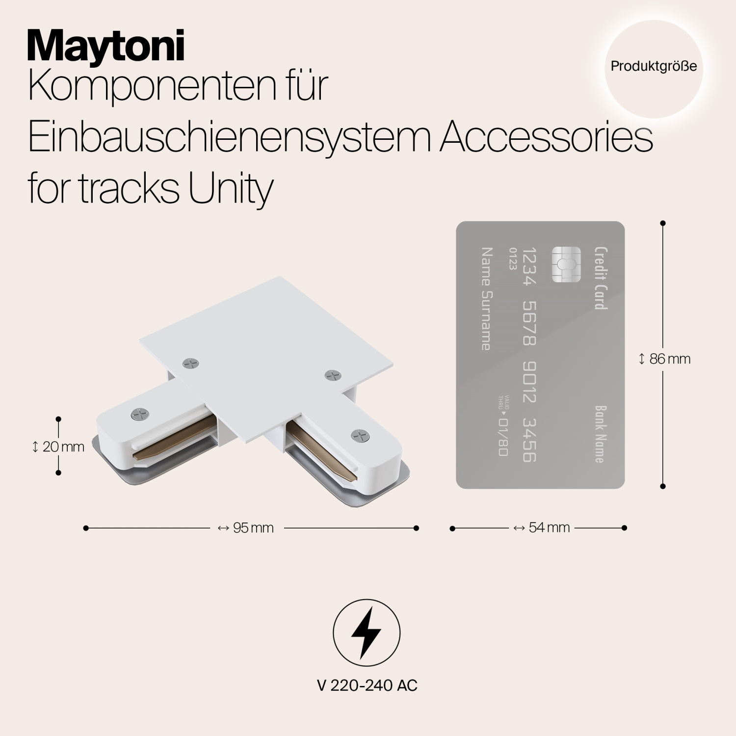 Maytoni Technical Коннектор L-образный Unity встраиваемый белый TRA002CL-11W