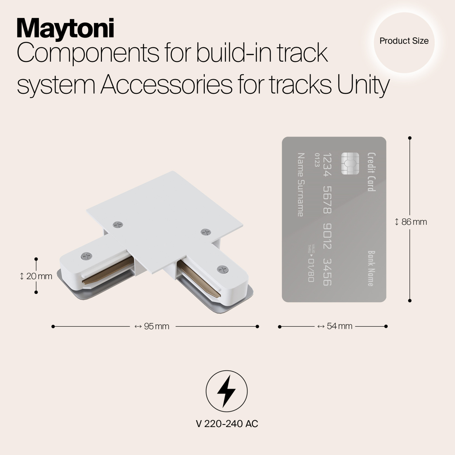 Maytoni Technical Коннектор L-образный Unity встраиваемый белый TRA002CL-11W