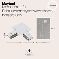 Maytoni Technical Коннектор L-образный Unity встраиваемый белый TRA002CL-11W