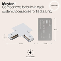 Maytoni Technical Коннектор L-образный Unity встраиваемый белый TRA002CL-11W