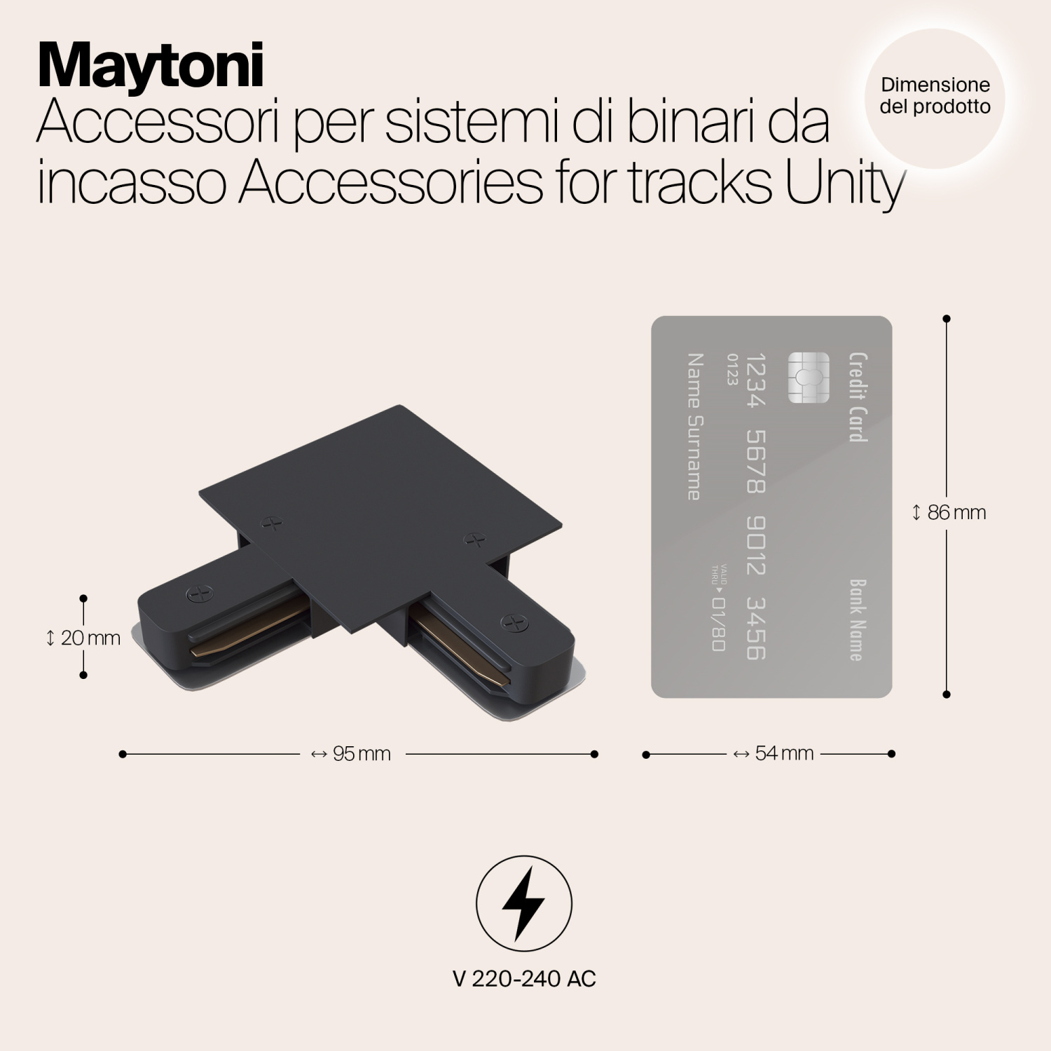 Maytoni Technical Коннектор L-образный Unity встраиваемый черный TRA002CL-11B