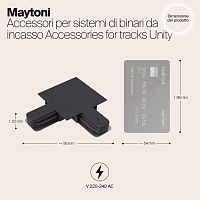 Maytoni Technical Коннектор L-образный Unity встраиваемый черный TRA002CL-11B