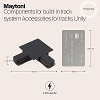 Maytoni Technical Коннектор L-образный Unity встраиваемый черный TRA002CL-11B