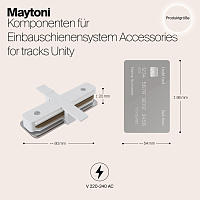 Maytoni Technical Коннектор прямой Unity встраиваемый белый TRA002C-11W