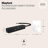 Maytoni Technical Ввод питания S35 черный TRA004B-22B