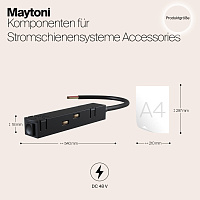 Maytoni Technical Ввод питания S35 черный TRA004B-22B