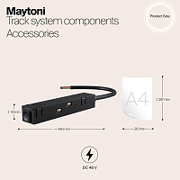 Maytoni Technical Ввод питания S35 черный TRA004B-22B