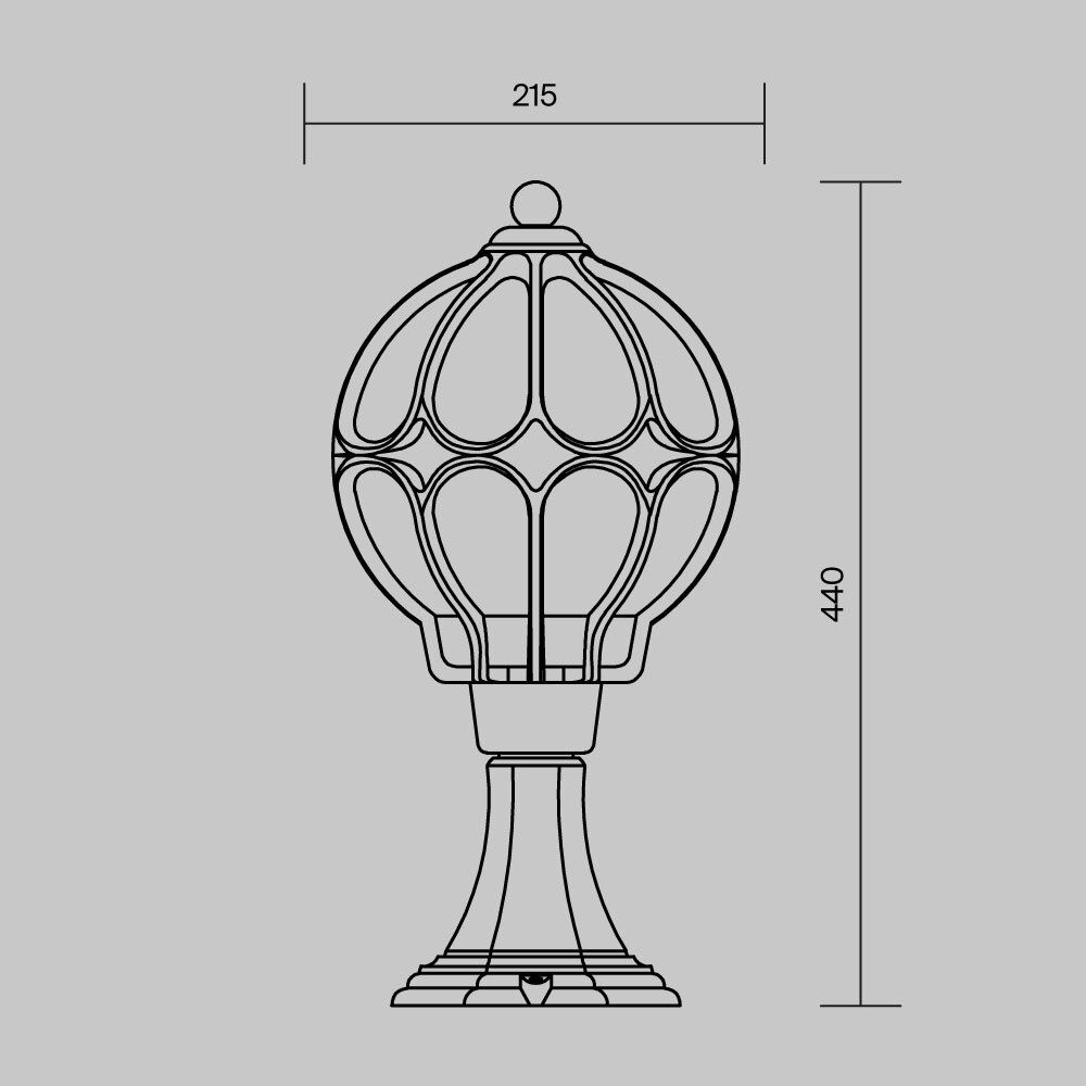 Maytoni Outdoor Via Ландшафтный светильник цвет: золото антик O024FL-01G