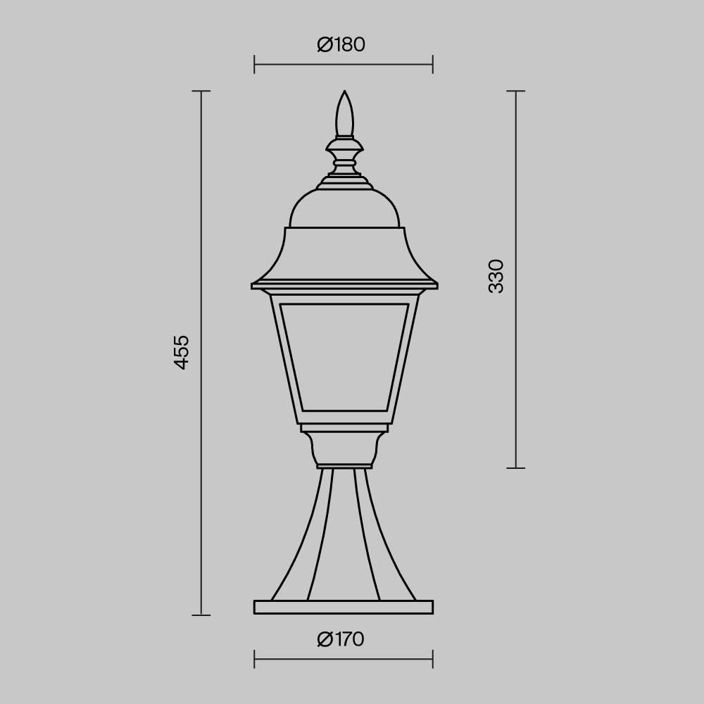 Maytoni Outdoor Abbey Road Ландшафтный светильник цвет: черный O004FL-01B