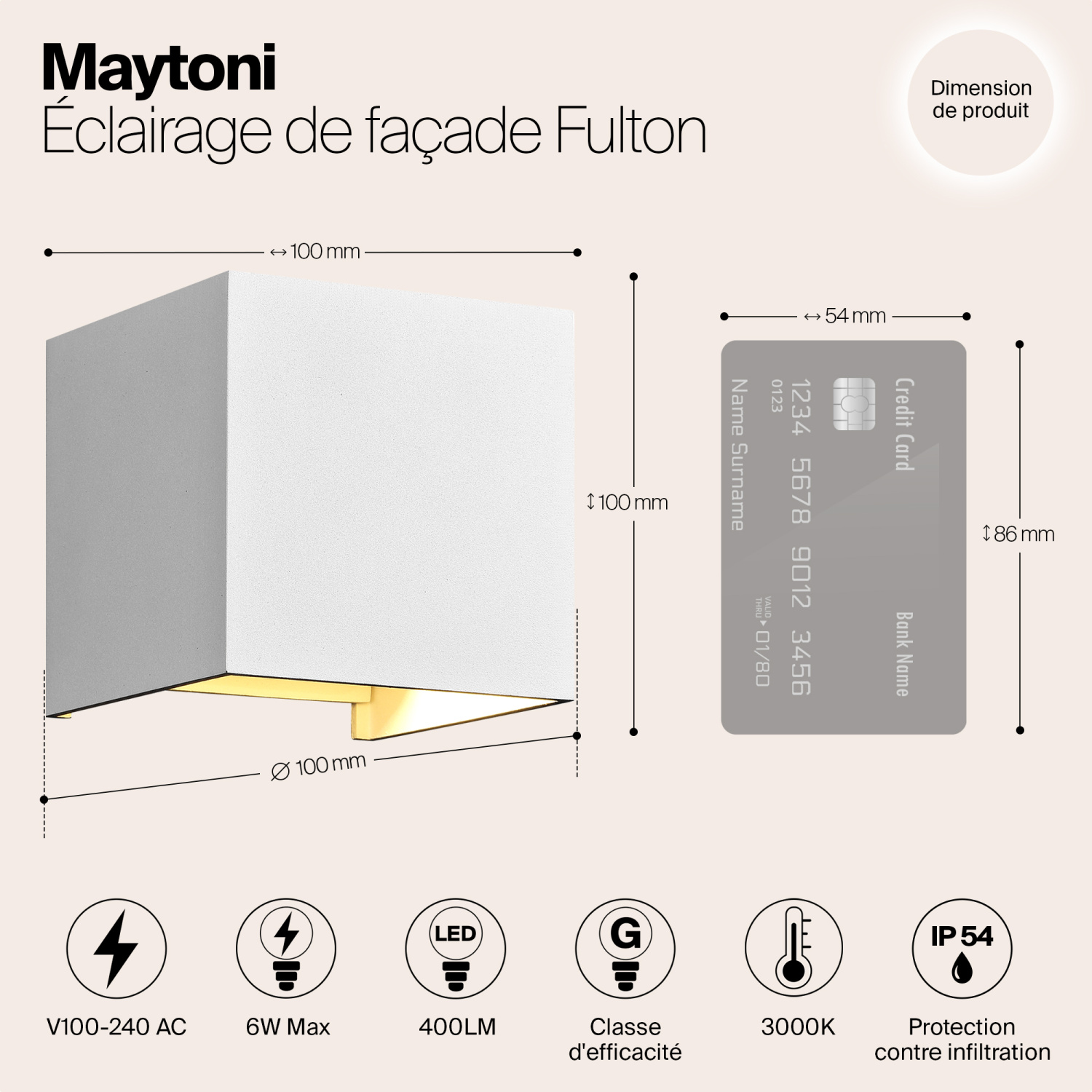 Maytoni Outdoor Fulton Архитектурная подсветка цвет: белый O572WL-L6W