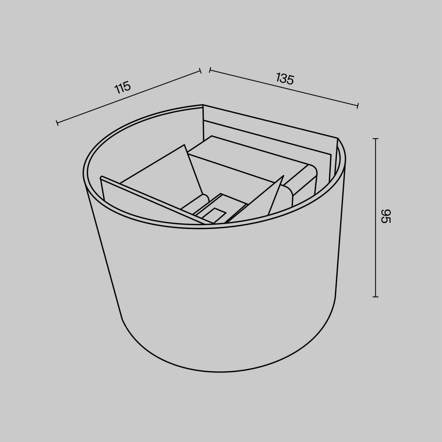 Maytoni Outdoor Fulton Архитектурная подсветка цвет: серый O573WL-L6GR