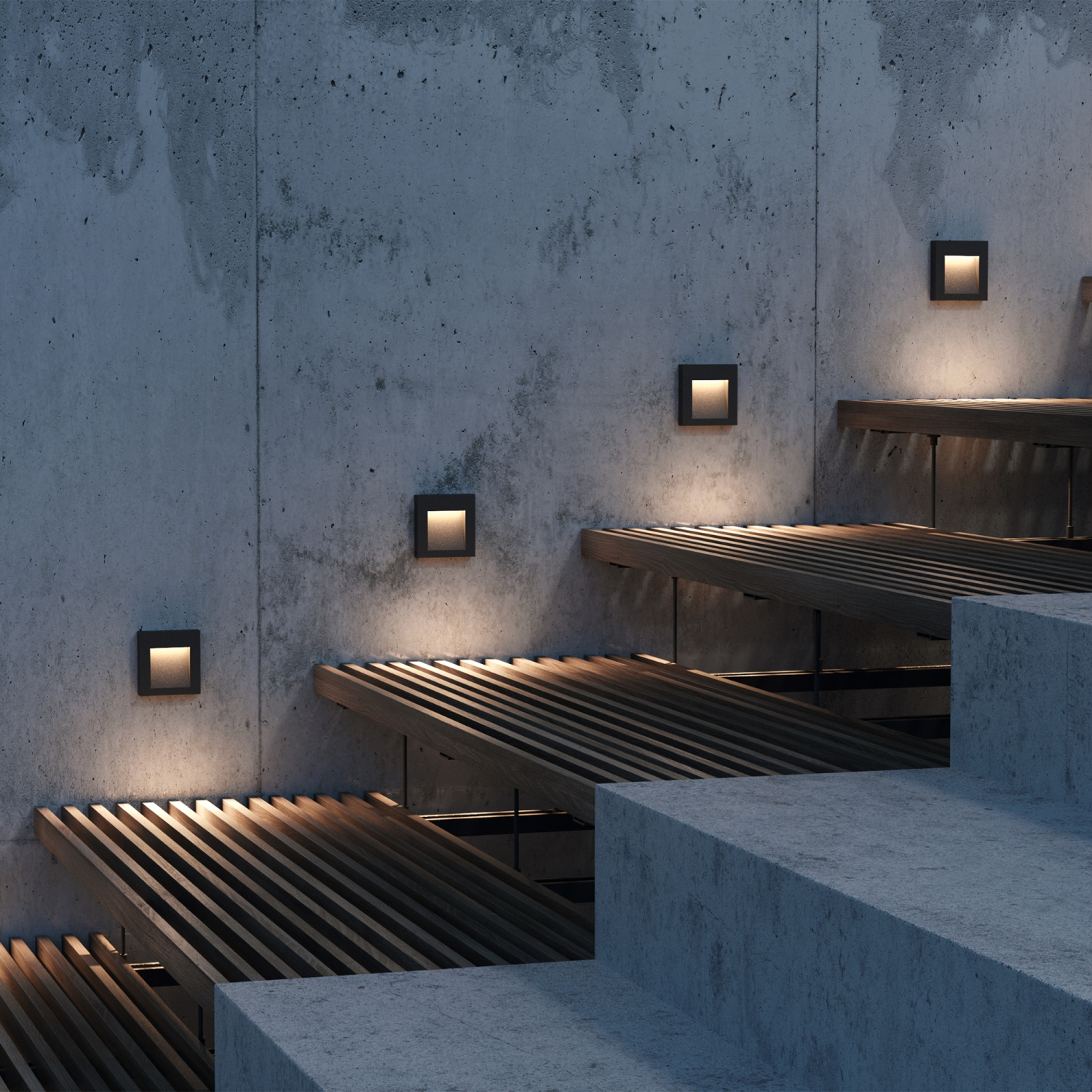 Maytoni Outdoor Arca Подсветка для лестниц цвет: черный O038-L3B