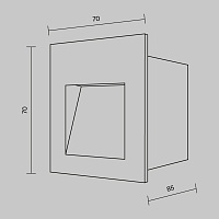 Maytoni Outdoor Arca Подсветка для лестниц цвет: черный O038-L3B