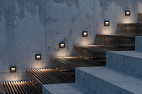 Maytoni Outdoor Arca Подсветка для лестниц цвет: черный O038-L3B