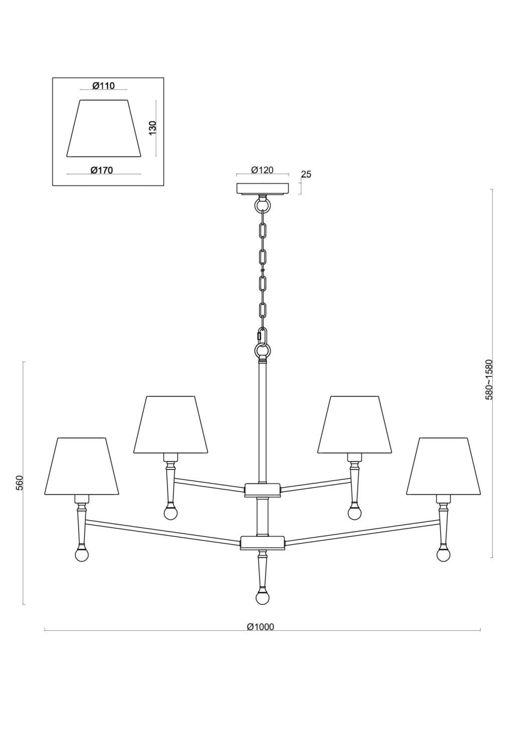 Freya Classic Rosemary Подвесной светильник цвет: латунь FR5190PL-12BS1