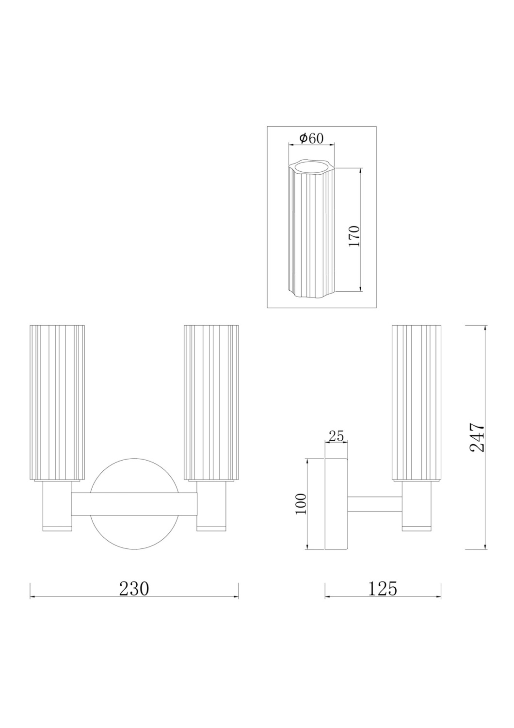 Freya Modern Ambra Настенный светильник (бра) цвет: латунь FR5167WL-02BS