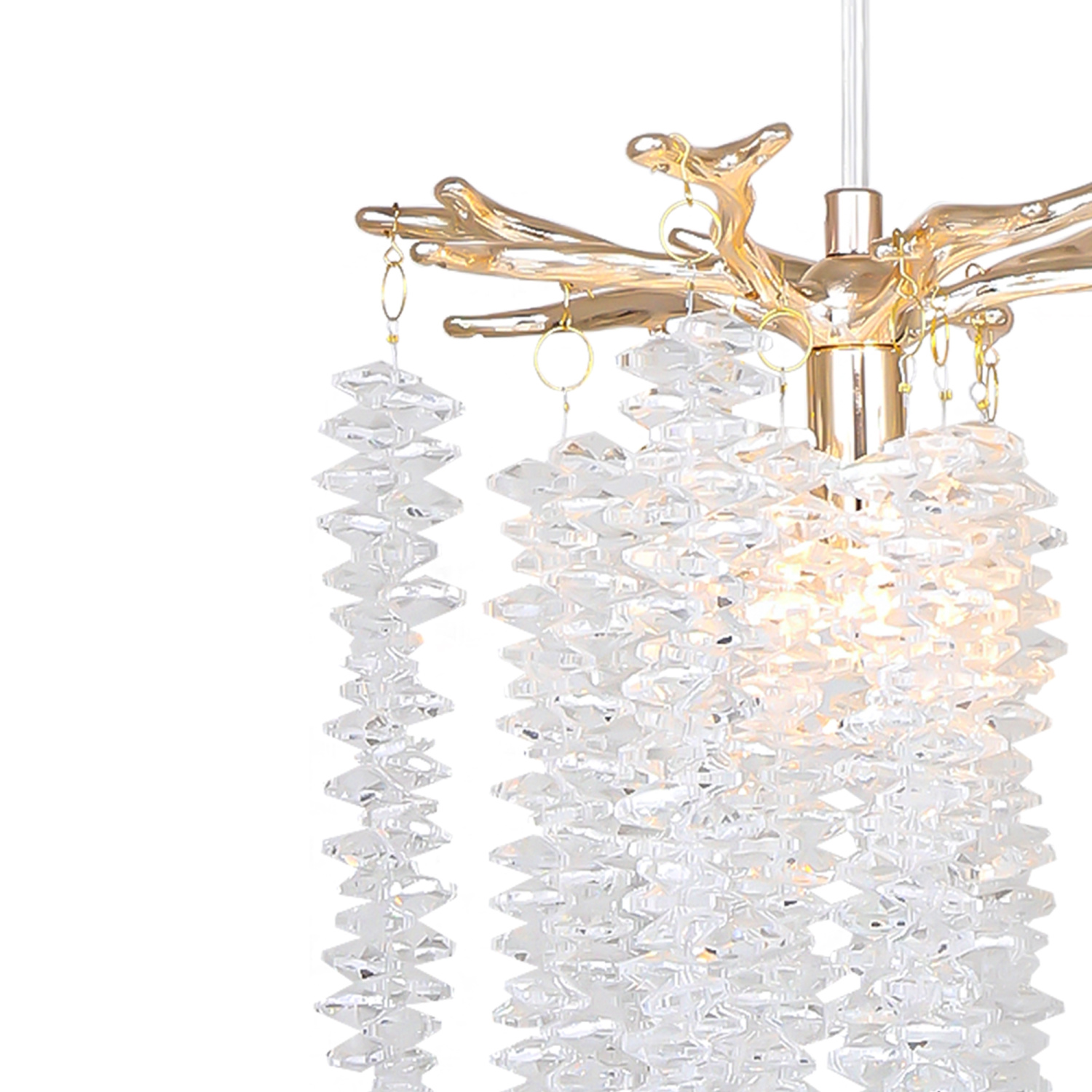 Freya Crystal Mineral Подвесной светильник цвет: золото FR1010PL-01G