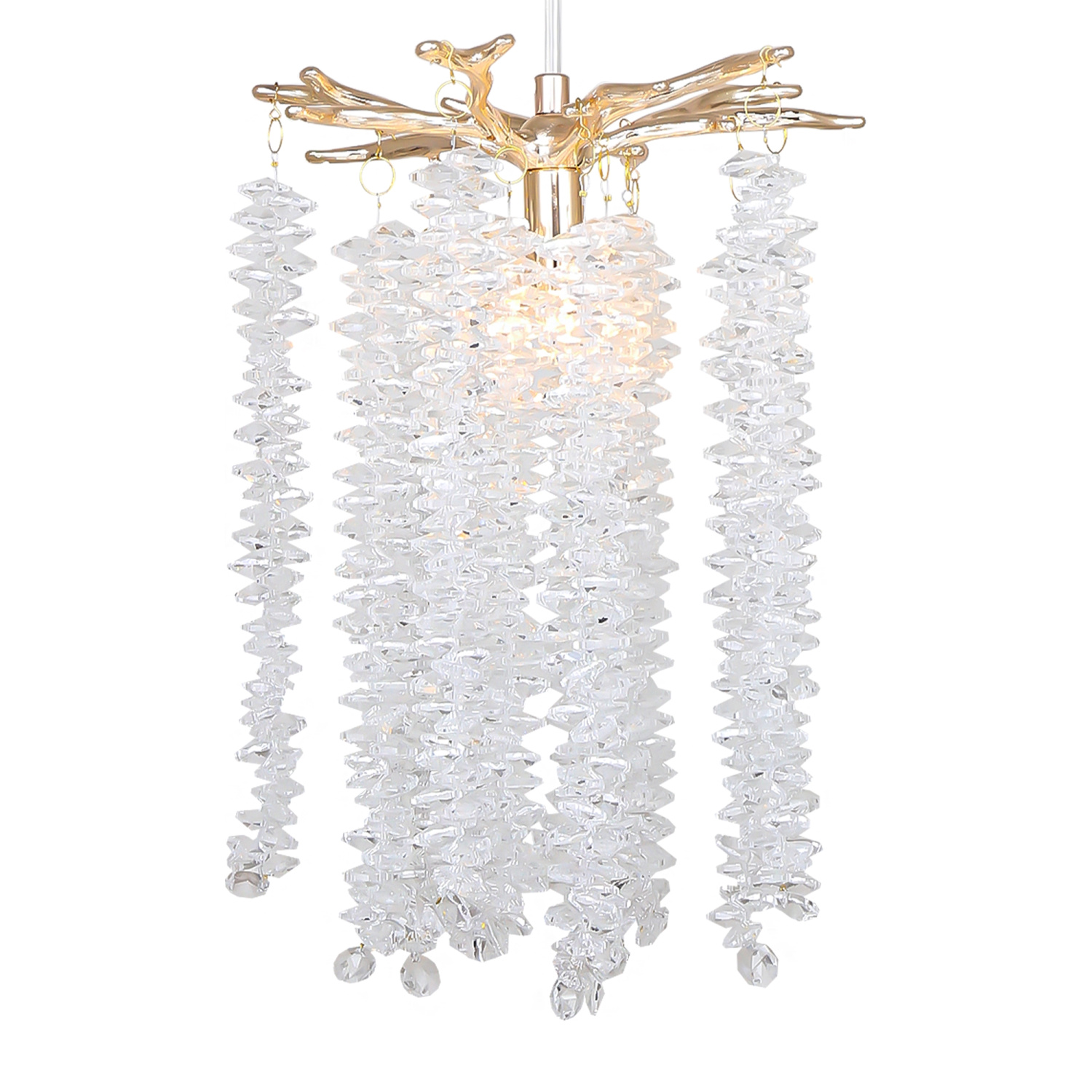 Freya Crystal Mineral Подвесной светильник цвет: золото FR1010PL-01G