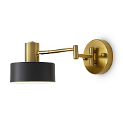 Freya Loft Izza Настенный светильник (бра) цвет: черный и латунь FR4008WL-01BBS