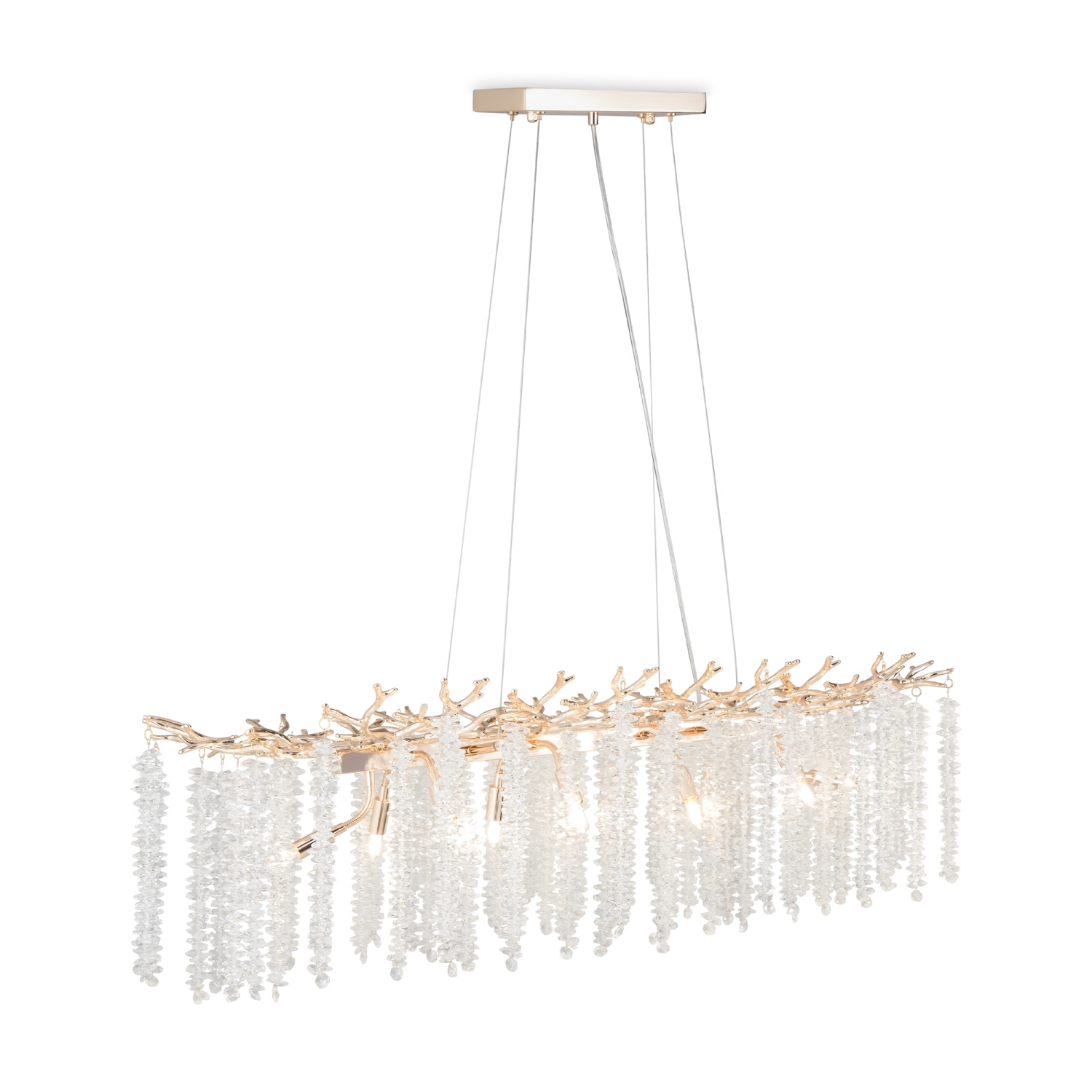 Freya Crystal Mineral Подвесной светильник цвет: золото FR1010PL-10G1