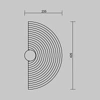 Freya LED Felt Настенный светильник (бра) цвет: черный FR6189WL-L20LG1