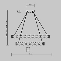 Freya LED Collar Подвесной светильник цвет: черный FR6180PL-L70B