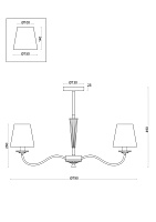 Freya Classic Osborn Люстра цвет: латунь FR2027PL-07BS